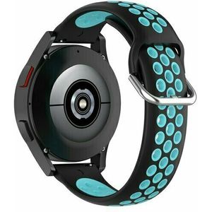 Siliconen sportbandje met gesp - Zwart + blauw - Huawei Watch GT 2 Pro / GT 3 Pro - 46mm