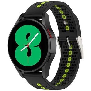 Samsung Dot Pattern bandje - Zwart met geel - Samsung Galaxy Watch 5 (Pro) - 40mm / 44mm / 45mm