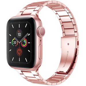 Stalen schakelband - Rosé goud - Geschikt voor Apple watch 42mm / 44mm / 45mm / 49mm