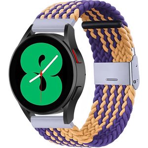 Samsung Braided nylon bandje - Oker / paars - Samsung Galaxy Watch 4 - 40mm / 44mm