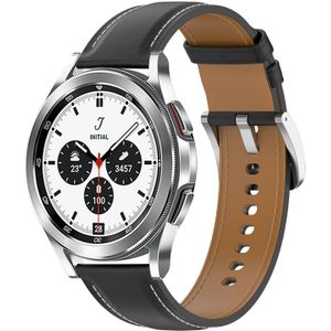 Samsung Luxe leren bandje - Zwart - Samsung Galaxy Watch 4 Classic - 42mm / 46mm