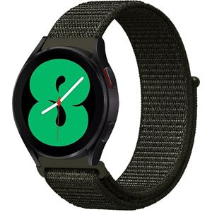 Samsung Sport Loop nylon bandje - Leger groen - Samsung Galaxy Watch 4 - 40mm / 44mm