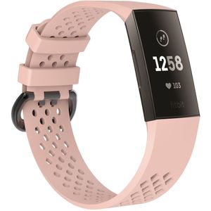 Fitbit Charge 3 & 4 sport bandje - Maat: Large - Roze