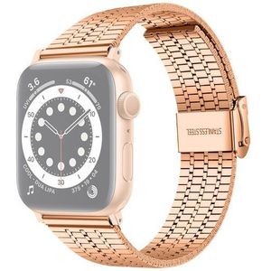 Metalen bandje - Ros�é goud - Geschikt voor Apple watch 38mm / 40mm / 41mm