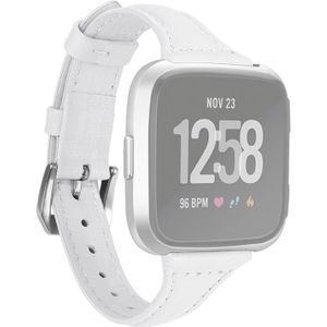 Fitbit Versa 1 / 2 & Lite bandje TPU leer - Wit