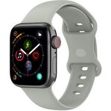 Apple watch Siliconen sportbandje - Grijs - Maat: M/L - Geschikt voor Apple Watch 38mm / 40mm / 41mm
