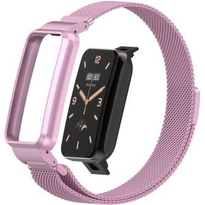 Milanese loop bandje met case - Lila - Xiaomi Smart Band 7 Pro