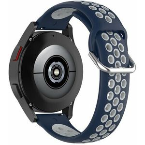 Siliconen sportbandje met gesp - Donkerblauw + grijs - Huawei Watch GT 2 & GT 3 - 42mm - Huawei bandje