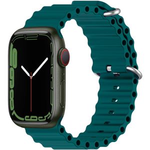 Ocean bandje - Donkergroen - Geschikt voor Apple Watch 38mm / 40mm / 41mm