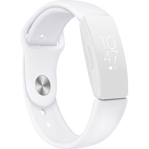 Fitbit Inspire 1 / HR / Ace 2 siliconen bandje - Maat: Large - Wit