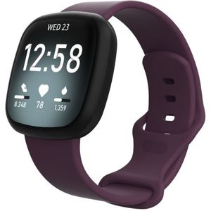 Fitbit Versa 3 & 4 / Sense 1 & 2 Sportbandje - Paars - Maat: S/M