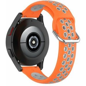 Samsung Siliconen sportbandje met gesp - Oranje + grijs - Samsung Galaxy Watch 6 - 40mm & 44mm