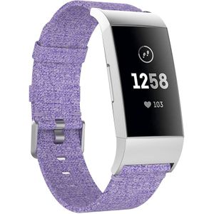 Fitbit Charge 3 & 4 nylon bandje - Licht paars