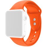 Apple watch Siliconen sportbandje - Oranje - Dubbele druksluiting - Geschikt voor Apple Watch 38mm / 40mm / 41mm