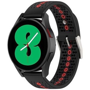 Samsung Dot Pattern bandje - Zwart met rood - Samsung Galaxy Watch Active 2