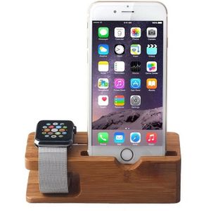 Houten houder - Bamboe - Geschikt voor Apple watch en iPhone