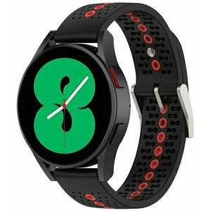 Dot Pattern siliconen bandje - Zwart met rood - Huawei Watch GT 2 / GT 3 / GT 4 - 46mm