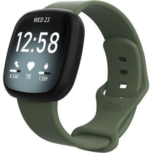 Fitbit Versa 3 & 4 / Sense 1 & 2 Sportbandje - Groen - Maat: S/M