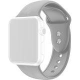 Apple watch Siliconen sportbandje - Grijs - Dubbele druksluiting - Geschikt voor Apple Watch 38mm / 40mm / 41mm