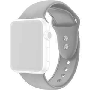 Siliconen sportbandje - Grijs - Dubbele druksluiting - Geschikt voor Apple Watch 38mm / 40mm / 41mm