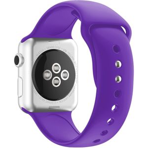 Siliconen sportbandje - Violet - Dubbele druksluiting - Geschikt voor Apple Watch 42mm / 44mm / 45mm / 49mm