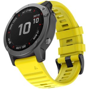 Garmin Siliconen bandje - Geel - Garmin Fenix 7X / 6X / 5X