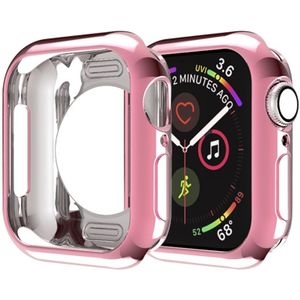 Apple watch Siliconen case 40mm - Roze - Geschikt voor Apple Watch 40mm - Apple watch bandje