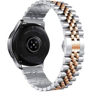 Stalen band - Zilver / rosé goud - Samsung Galaxy Watch - 46mm / Samsung Gear S3