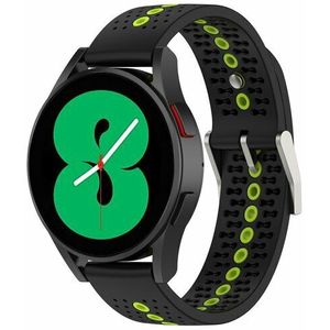 Samsung Dot Pattern bandje - Zwart met geel - Samsung Galaxy Watch - 46mm / Samsung Gear S3