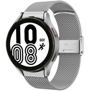 Samsung Milanese bandje met klemsluiting - Zilver - Samsung Galaxy Watch 5 (Pro) - 40mm / 44mm / 45mm