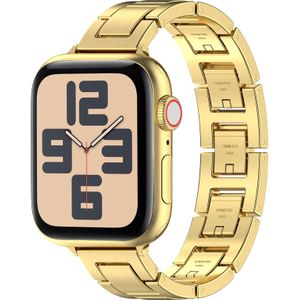 Apple watch Slim Stainless steel quick-release band (small) - Goud - Geschikt voor Apple watch 38mm / 40mm / 41mm / 42mm - Apple watch bandje