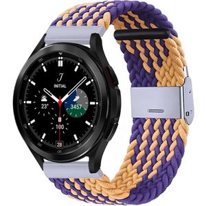 Samsung Braided nylon bandje - Oker / paars - Samsung Galaxy Watch 4 Classic - 42mm / 46mm