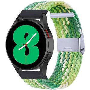 Braided nylon bandje - Groen / lichtgroen - Huawei Watch GT 2 Pro / GT 3 Pro - 46mm