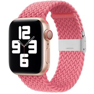 Apple watch Braided nylon bandje - Roze - Geschikt voor Apple Watch 38mm / 40mm / 41mm - Apple watch bandjes