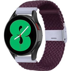 Samsung Braided nylon bandje - Donkerpaars - Samsung Galaxy Watch 3 - 41mm