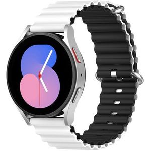 Samsung Ocean Style bandje - Wit / zwart - Samsung Galaxy Watch 3 - 45mm