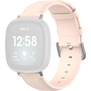 Fitbit Versa 3 & Sense 1 leren bandje - Lichtroze