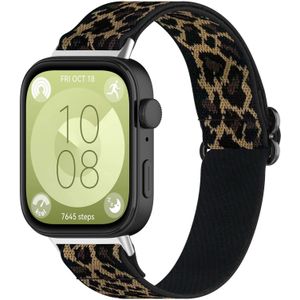 Elastische nylon band - Panterprint - Huawei Watch Fit 3 / Fit 4 - Huawei bandje