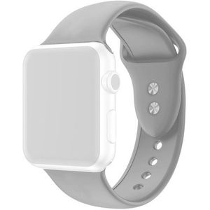 Siliconen sportbandje - Grijs - Dubbele druksluiting - Geschikt voor Apple Watch 42mm / 44mm / 45mm / 49mm