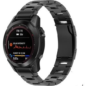 Titanium schakelband - Zwart - Garmin Fenix 7X / 6X / 5X