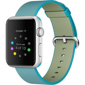 Apple watch Nylon bandje - Blauw - Geschikt voor Apple Watch 44mm / 45mm / 46mm / 49mm - Apple watch bandjes