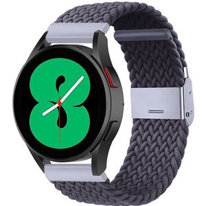 Huawei Watch GT 4 / GT 5 (41mm) & GT 5 Pro (42mm) - Braided nylon bandje - Donkergrijs - Huawei bandje