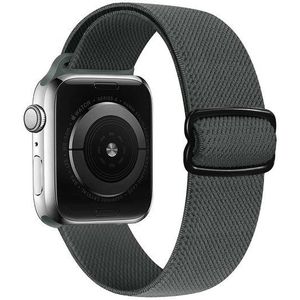 Solo Loop Nylon bandje - Donkergrijs - Geschikt voor Apple Watch 38mm / 40mm / 41mm