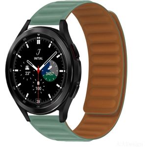 Samsung Siliconen Loop bandje - Groen - Samsung Galaxy Watch 4 Classic - 42mm / 46mm