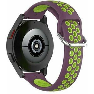 Siliconen sportbandje met gesp - Paars + groen - Huawei Watch GT 2 / GT 3 / GT 4 - 46mm