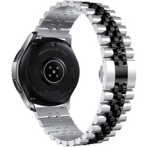 Stalen band - Zilver / zwart - Samsung Galaxy Watch - 46mm / Samsung Gear S3