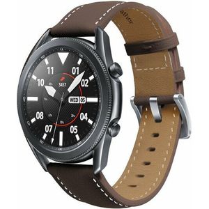 Samsung Premium Leather bandje - Donkerbruin - Samsung Galaxy Watch 6 - 40mm & 44mm