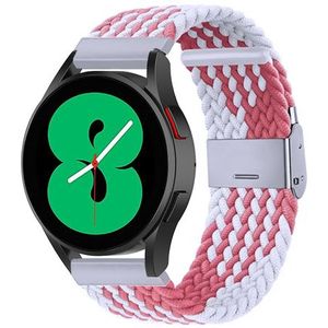 Garmin Garmin Vivomove 3 / HR / Luxe / Sport / Style / Trend - Braided nylon bandje - Wit / roze