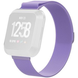 Fitbit Versa 1 / 2 & Lite milanese bandje - Maat: Large - Lila