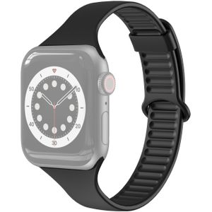 TPU Slim Fit bandje - Zwart - Geschikt voor Apple Watch 42mm / 44mm / 45mm / 49mm
